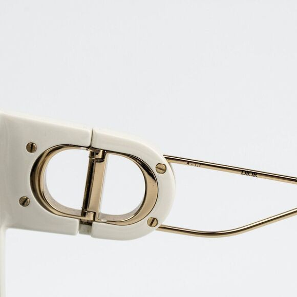 NEW Dior 30MONTAIGNE BU 95A1 Shiny Ivory Gold Smoke Women Geometric Sunglasses - Picture 8 of 13